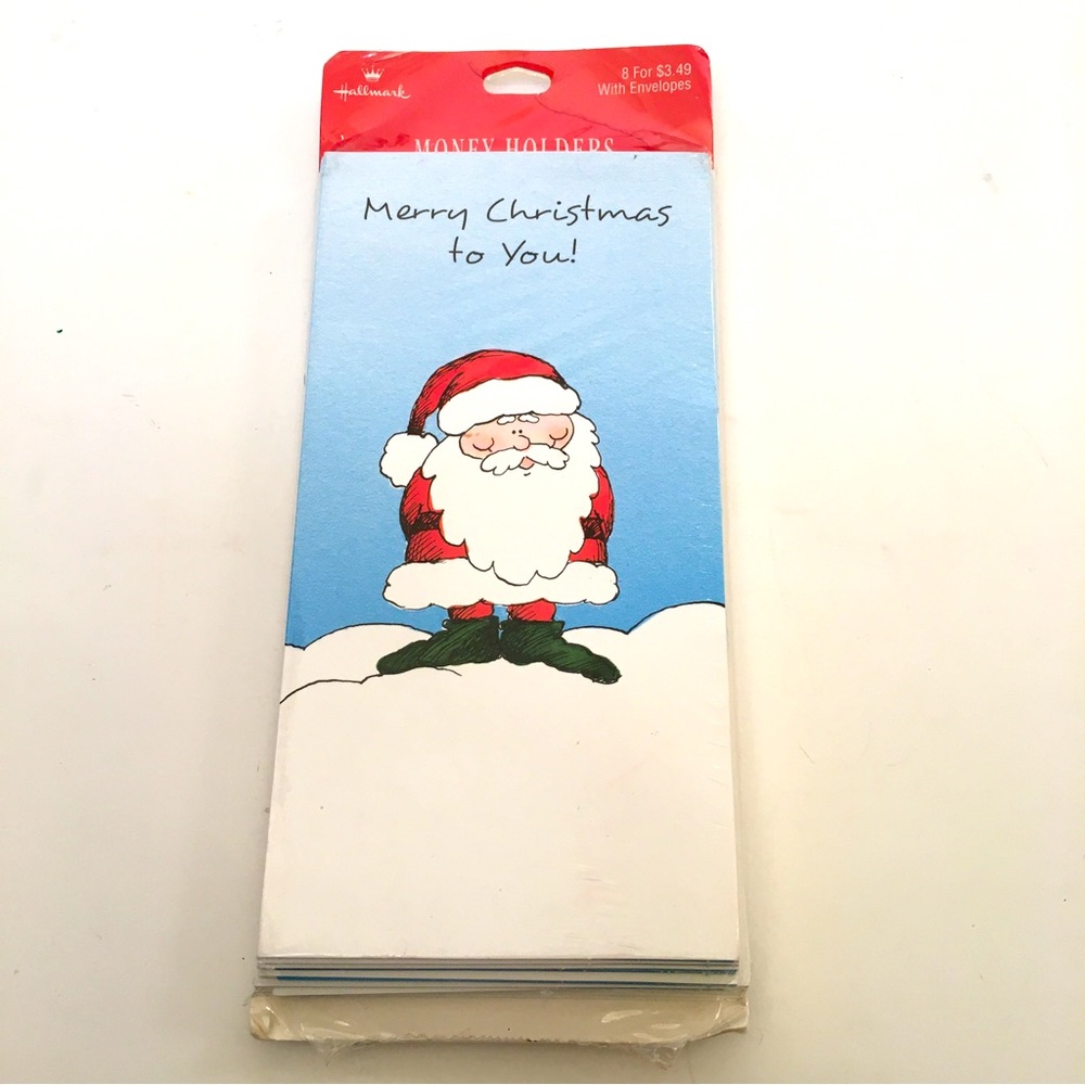 Vintage NWT Hallmark Christmas Money Holders Cards OS Santa Claus USA 8